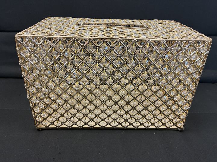 Crystal and gold card box